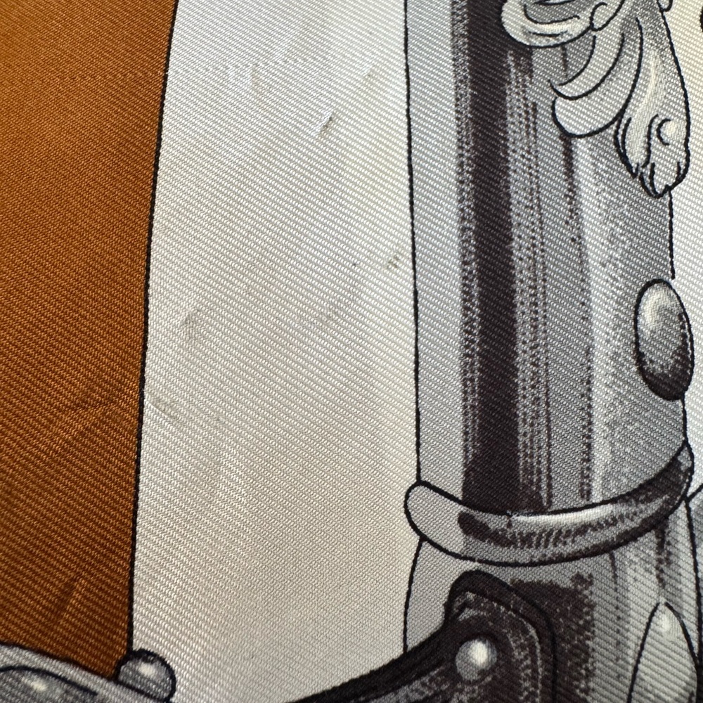 Hermès “Équipages” 100% Silk Scarf by Ledoux – Brown Carriage Equestrian‎ Print - Picture 8 of 13
